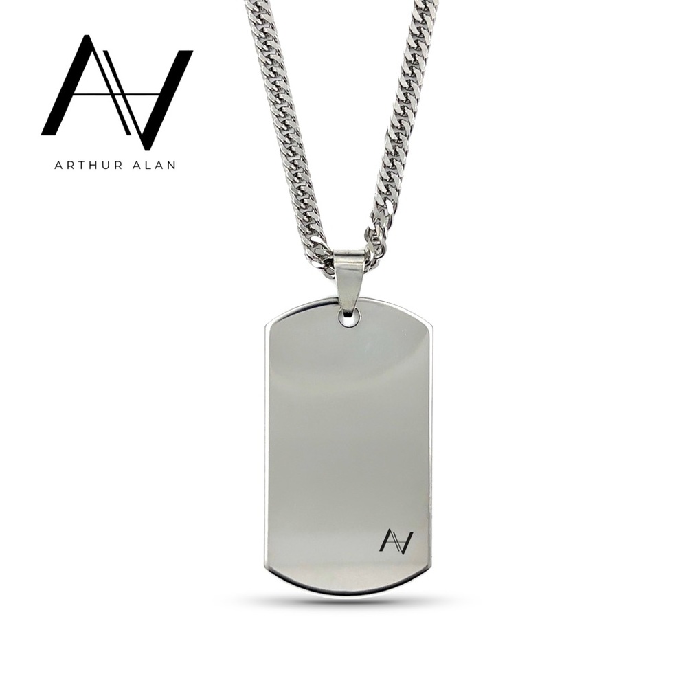 Dog Tag Necklace (Silver) | Arthur Alan Jewelry
